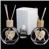 DLM Bomboniere DLM-31592 (Kit 6 Pezzi) Profumatore in Vetro Legno con Cuore Stella Marina Mare Diffusore per Ambienti Profumo bomboniera