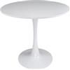 SAMIRA Tavolo rotondo Ø70 cm, tavolo da pranzo tondo bianco mod. Omar (Bianco, Ø70)