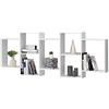 [en.casa] Mensola da Parete a 7 Scomparti 161 x 18 x 65 cm Scaffale da Muro Libreria Pensile con Vani Portaoggetti per Soggiorno Camera da Letto Ufficio Ingresso - Bianco Opaco