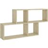 vidaXL Scaffale a Parete Rovere Sonoma 100x18x53 cm Legno Multistrato
