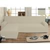 BIANCHERIAWEB Copridivano Genius con Penisola Chaise Longue Modello Swing Colore Dover Sinistra Dover