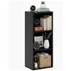 Baroni Home Libreria a Cubi Componibile, Scaffale Modulare 3 Ripiani Multiuso per Soggiorno, Camera e Ingresso, Design Moderno, Montaggio Semplice (Nera 3 Ripiani)
