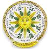 SICILIA BEDDA CAPACI Rosa dei Venti in Ceramica di Caltagirone - h 38 cm ca. con Due opzioni Colore (1Unità) - Verde