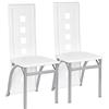homewell Set di 2 sedie da sala da pranzo in pelle PVC, sedie da cucina con schienale alto, struttura in acciaio metallico, per soggiorno, camera da letto, cucina, soggiorno