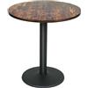 OHMG Tavolo da bar, 60 x 60 x 75 cm, tavolo da pranzo industriale retrò,tavoli da cucina da bistrot rotondi/quadrati, tavoli da bistrot in metallo e legno, stile industriale (Ronda-70 x 70 x 72 cm-C)