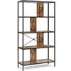 Vicco Divisorio per ambienti Fyrk, Legno antico, 80 x 146 cm, utilizzabile come divisorio con struttura in metallo e ripiani aperti