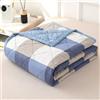 DOTBUY-SHOP Copriletto Trapuntato Matrimoniale Singolo, Controllo Trapuntino Coperta Estivo Primaverile Reversibile Trapunta Autunno Coperta Leggera per Camera da Letto (Blu,150x200cm)