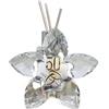 DLM Bomboniere DLM-31521 (Kit 6 Pezzi) Profumatore Fiore 5 Petali in Cristallo con Quadrifoglio Coppia FEDI 50 Anniversario Nozze d'oro Cinquantesimo Diffusore per Ambienti Profumo bomboniera