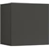 WHOUS Pensile a Cubo CHRONOS per Soggiorno con 1 Anta, Mobile Sospeso Libreria Multiuso per Salotto, 50x35x50 cm, Antracite Opaco