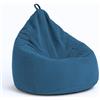 chilly pilley® pouf a sacco in velluto a coste con imbottitura in EPS - cuscino del sedile, cuscino da gioco, molti colori, 65x85 blu scuro