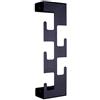 semUp - Appendiabiti verticale da parete in metallo, 5 ganci, disponibile nei colori nero, bianco e grigio W: 17 cm H: 59 cm D: 10 cm Nero