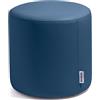 Avalon - Pouf Poggiapiedi Rigido CILINDRO Mamba Ignifugo Classe 1IM in Ecopelle Nautica, Puff Poggiapiedi, Seduta da Interno ed Esterno, Professionale Comodo Impermeabile, Made in IT(45cm-Blu)