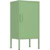 Brigros - Armadietto Metallico 1 Anta 35x46x72 Cm Con 2 Ripiani Regolabili, Mobile Multiuso Salvaspazio Per Bagno, Cucina, Soggiorno, Cameretta In Acciaio Moderno Colorato (Salvia)
