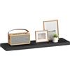 eSituro Mensola da Muro Nera per Soggiorno, Mensola da Cucina a Parete con Contenitore, Facile da Installare, 70cm