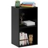 Baroni Home Libreria a Cubi Componibile, Scaffale Modulare Nero a 2 Ripiani, Mobile Multiuso per Soggiorno, Camera e Ingresso, Design Moderno, Montaggio Semplice, 24x31x54cm