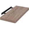 EUGAD Mensola a Muro, Scaffale a Parete in Legno MDF, 40cm, Rovere dorato, Mensola Multiuso a Scomparsa Decorazione per Soggiorno, Camera da Letto, Salotto
