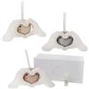 Ingrosso e Risparmio Bomboniera Matrimonio 1 pz Profumatore Ambiente Sfera in Porcellana Lucida con Luce LED Mani a Cuore Assortito in 3 Varianti Bomboniera Matrimonio Anniversario Scatola Inclusa