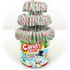 FRUTITOSCOM Bastoncino di zucchero - Bastoncini di zucchero di Natale - vaso da 100 unità - Lecca-lecca (Bianco/rosso/verde)