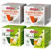 Generico Set 80 Capsule Ristora Compatibili con le Macchine ad uso domestico Nescafè®* Dolce Gusto®* 40 Cappuccino senza lattosio 40 The al limone