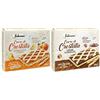 CAIYA Falcone Mix Cuore di Crostata con Farcitura alla Crema di Gianduia e con Albicocca e Pesca 240gr [2 Confezioni]