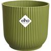Elho Vibes Fold Round 14-100% Plastica Riciclata - Vaso per Piante da Interno - Ø 14.1 x H 12.9 cm - Verde/Verde Felce