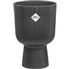 Elho Vibes Fold Coupe 14 - Vaso per Piante da Interno - 100% Plastica Riciclata - Ø 13.9 x H 21.0 cm - Nero/Anthracite