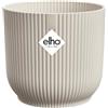 Elho Vibes Fold Round 30 - Vaso per Piante da Interno - 100% Plastica Riciclata - Ø 29.5 x H 27.2 cm - Linen White