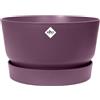 Elho Greenville Bowl 33cm Vasi per Piante - Vintage Prugna | ∅ 32.5 x A 19.4 cm | Sottovaso integrato | Adatto per uso esterno