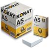 KORAT - Carta A5 80 Gr per Ricette Mediche Risme da 500 Fogli Brillante Punto di Bianco Farmacie Uffici Fotocopie Studi Medici Multiuso Qualità Professionale (2 Risme - 1000 Fogli, A5-148x210 mm)