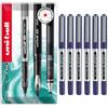 Uni-Ball Eye Micro UB-150E - Penna a inchiostro gel, 0,5 mm - Confezione regalo in busta (confezione da 6, colore blu)