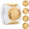 TaimeiMao 500pz Etichette Autoadesivo Kraft, handmade with love,Round etichette