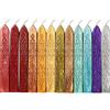 YIQI 12PCS antico ceralacca bastoni con stoppini per affrancatura lettera retro vintage con sigillo di cera timbro, colori assortiti