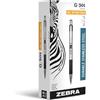 Zebra Pen Zebra G-301 Stainless Steel Retractable Gel Pen, Medium Point, 0.7mm, Black Ink, 12-Count