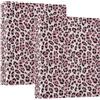 RPLIFE Raccoglitore a 3 anelli da 3,8 cm, con stampa leopardata e rosa morbida, con portablocco, grande, 3 raccoglitori per scuola, università, ufficio