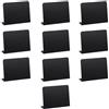 SagaSave 10 mini lavagne in acrilico, 100 x 75 mm, a forma di L, cancellabili, piccole lavagne da tavolo per buffet, matrimoni, feste (nero)