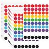KSIWRE 1260 adesivi per etichette codificate a colori, adesivi autoadesivi a punti a cerchio, adesivi colorati rotondi da 1,9 cm per bambini, scuola, ufficio, casa, articolo, classificazione marcatura