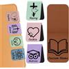 WINSD Segnalibro Magnetico Personalizzato in Pelle Segnalibri Personalizzati con Nome e Fiore Natale Regalo per Gli amanti Dei Libri, Donne e uomini (Stile-Nome)