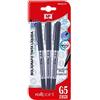 MP pe242 - 01 - Confezione di 3 penne a inchiostro liquido, 0.5 mm, colore: blu, nero e rosso
