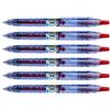 PILOT Set di 6 penne a sfera con inchiostro gel B2P, punta media, colore: Rosso