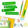 Gicaprice 230 Etichette adesive personalizzate colorate scuola materiale didattico in 2 formati convenienza,180 adesivi 50x10mm e 50 adesivi 50x30mm,utili a segnare penne, quaderni, matite, libri,ecc. VERDE