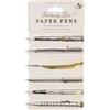 Generico Fabulously Flat Paper Pens, Flat Bookmarks Pen, Paper Pen Cards, Ultra-Thin Bookmarks, Funny Pens Bookmark Bookmark in Your Book, Double Sided Card