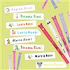Gicaprice Set da 12 Penne a Gel Cancellabili Cancellotte, Gomma a Semisfera, Diametro Punta 0,7 mm e 12 Etichette Adesive Personalizzate, Vari Colori e Font