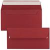 NEUSER PAPIER 25 buste per lettere, formato DIN lungo, 11 x 22 cm, a costine, foderate in carta di seta rossa con chiusura adesiva, 110 g/m²