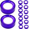 ULTECHNOVO Spugna Umidificante per Dita 15 Pezzi Tazza Spugna in Plastica Trasparente Viola per Contare Soldi Accessorio Ufficio per Cassieri e Gestione Documenti