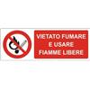 PUBLI 2000 2 SEGNALETICHE ADESIVE DI SICUREZZA VIETATO FUMARE E USARE FIAMME LIBERE UTILIZZABILI ANCHE ALL'ESTERNO