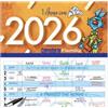 AKENA CALENDARIO 2026 Biembi LUPO ALBERTO famiglia CM 30 X 30 da parete FAMILY PLANNER