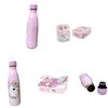 PELLECCHIA 1969 | Set Pranzo Scuola 2 Pezzi | Porta Merenda Scuola con 3 scomparti in Plastica BPA Free e Bottiglia termica in acciaio inossidabile con tappo svitabile 500ml (UNICORNO LILLA)