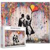 Tucocoo Puzzle graffiti per adulti, 1000 pezzi, puzzle colorato d'arte Banksy per la decorazione d'interni, puzzle familiare perfetto per le serate di gioco, 69 x 51 cm