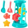 Generico Giochi di sabbia,Giocattoli da spiaggia, Giochi di sabbia per bambini, Giocattoli da spiaggia all'aperto per bambini, giocattoli portatili a clessidra con mulino a in sabbia Pala per spiaggia