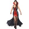 DEGUISE TOI Costume vampiro nero e rosso donna Halloween - Nero - S